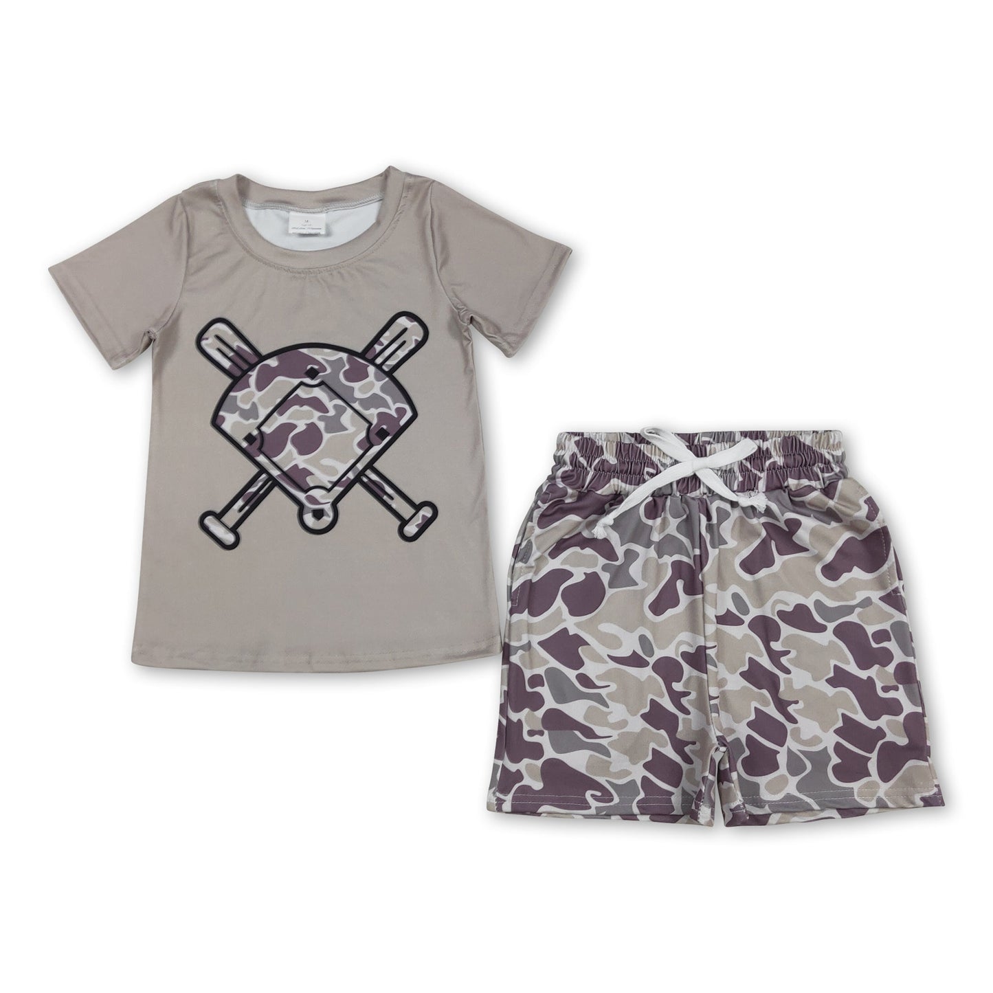 Kurzarm Camo Golf Top Shorts Kinder Jungen Outfits