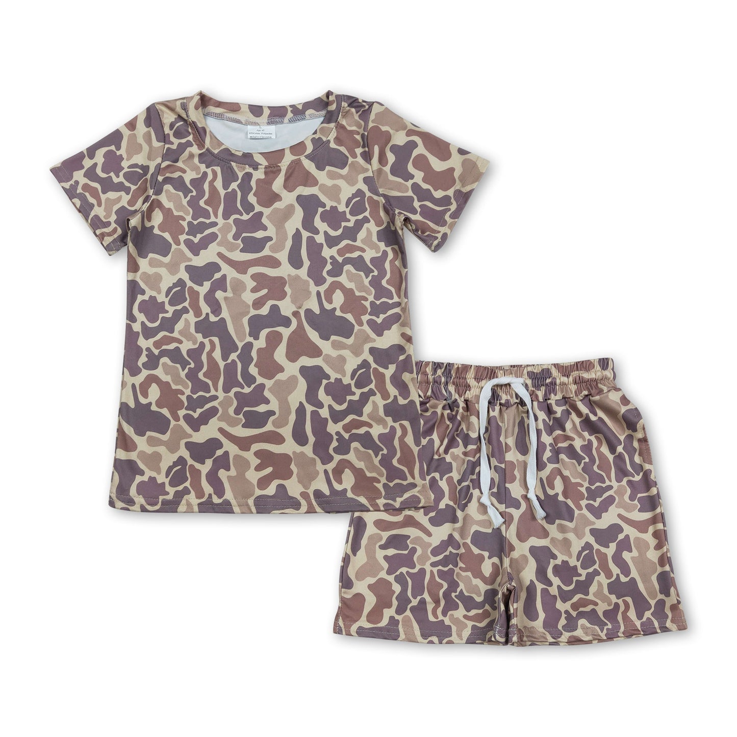 Khaki Camo Kurzarmshirt Shorts Kinder Jungen Outfits