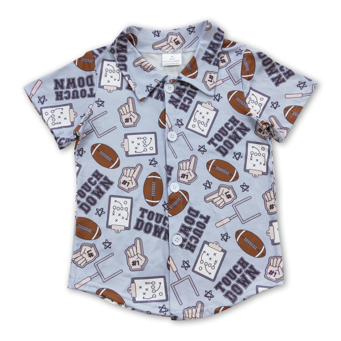 Football-Kids-Jungen-Hemd mit Knöpfen