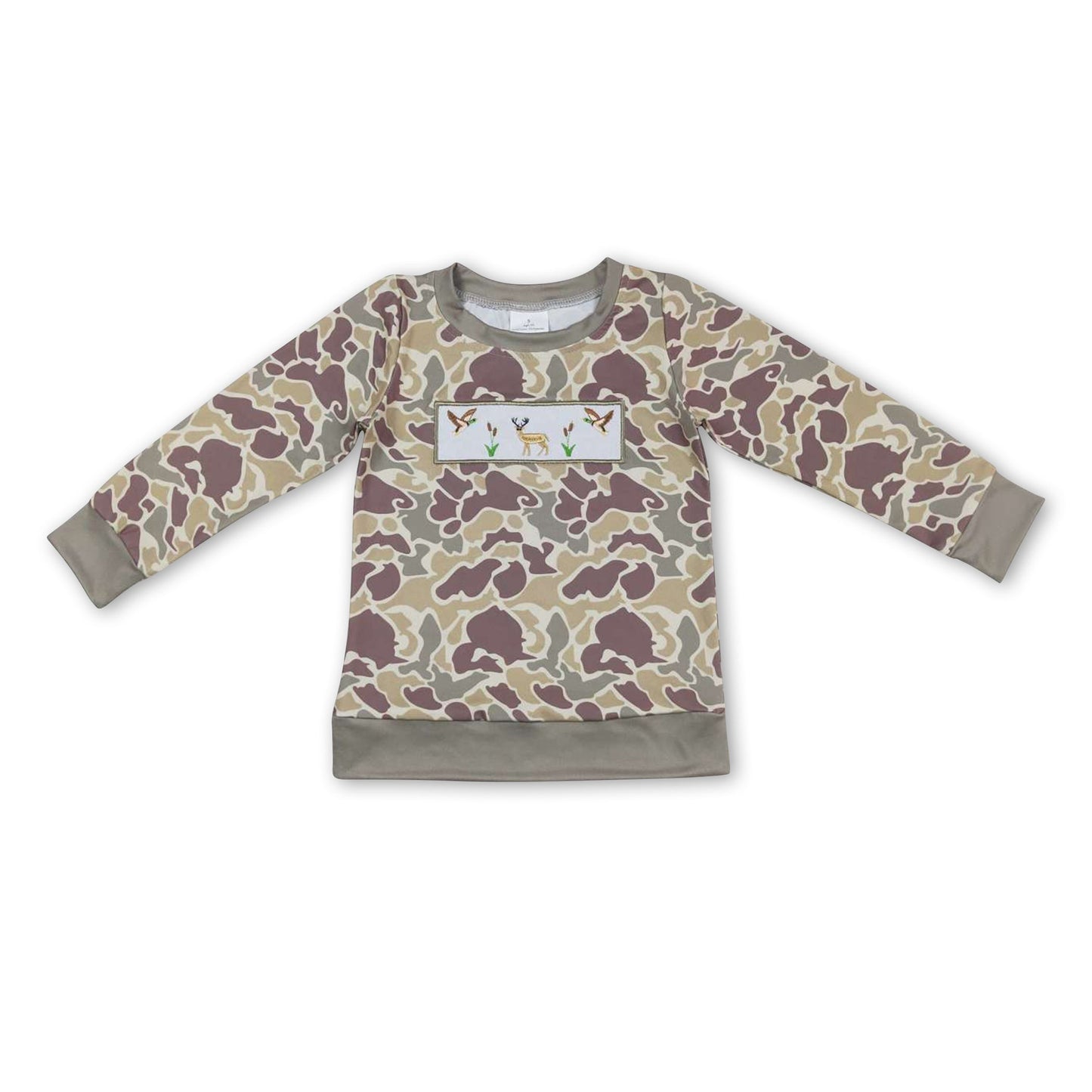 Ente Hirsch Camo Langarm Kinder Jungen Jagdhemd