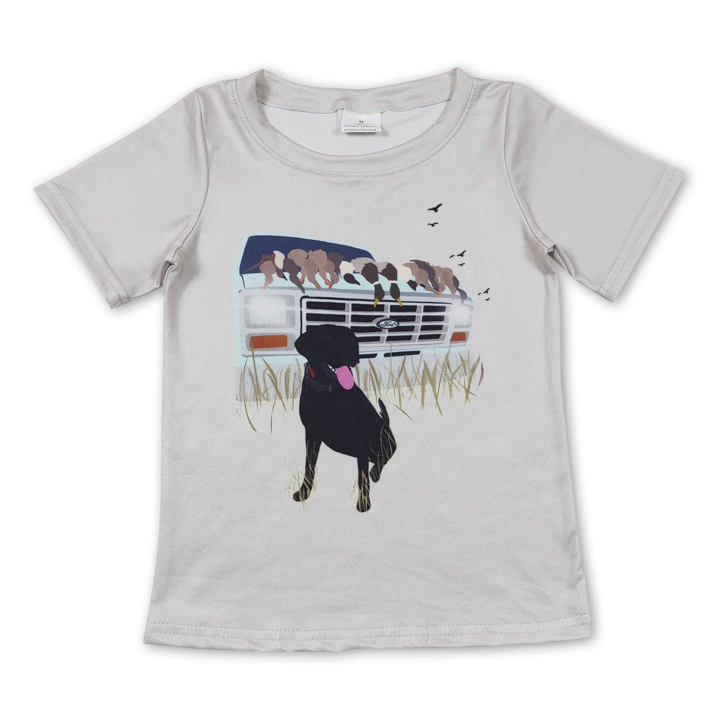 Kurzarm-Hund-Ente-Kinder-Jungen-Jagdshirt