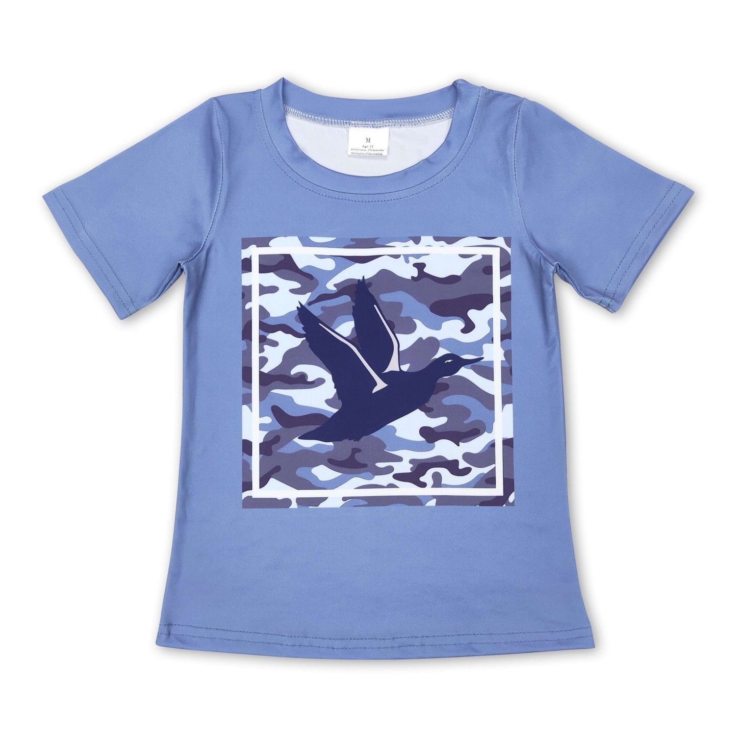 Hellblaues Kurzarm-Tarn-Enten-Jungen-Shirt
