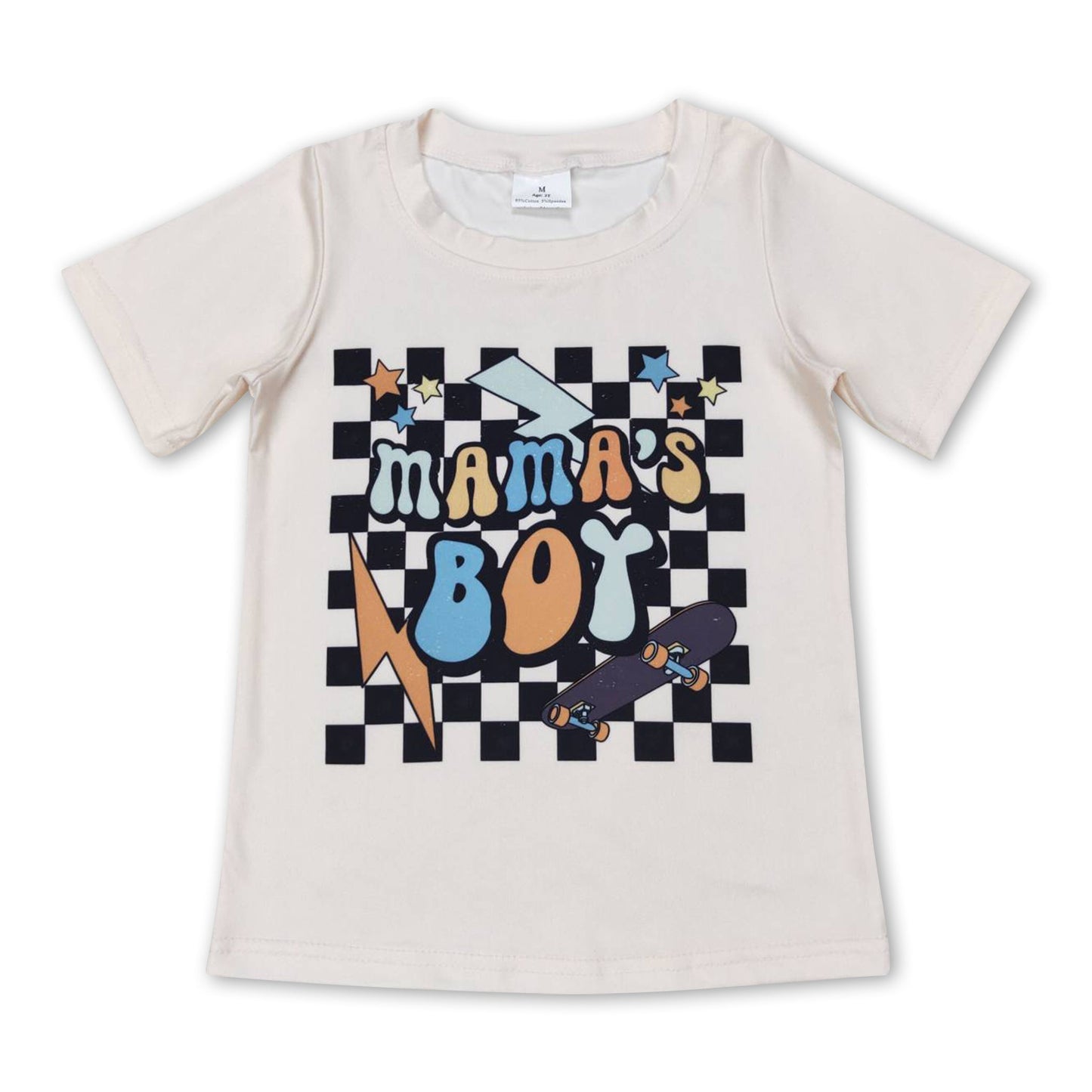 Kariertes Skater-Shirt mit kurzen Ärmeln für Mamas Liebling