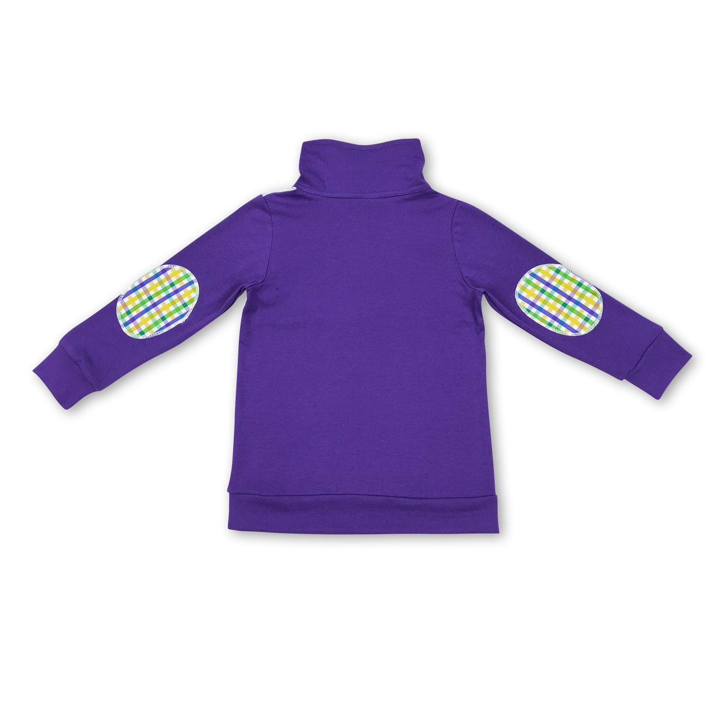 Lila karierter Hund Kinder Jungen Karnevals-Pullover