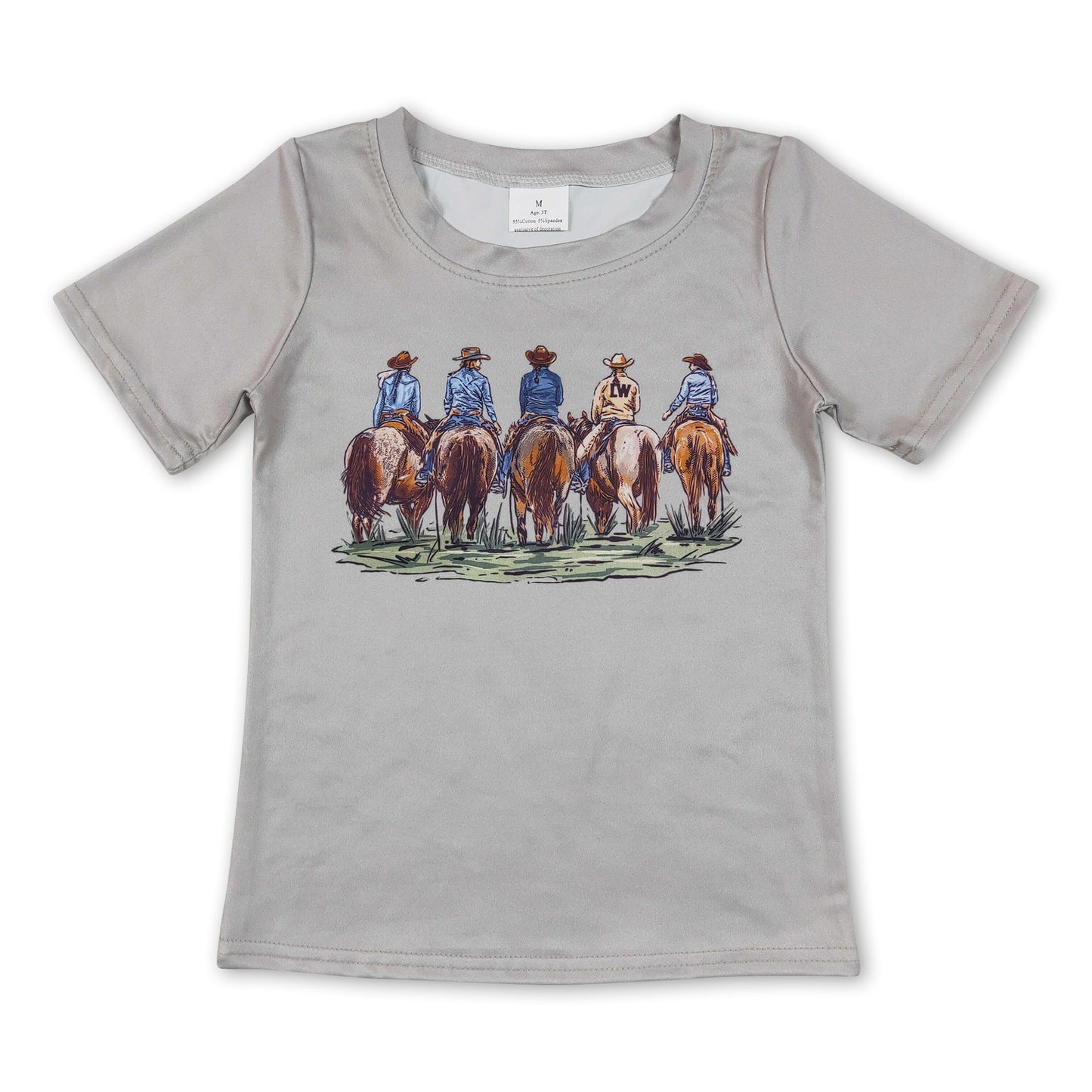 Kurzarm-Pferde-Rodeo-Sommerhemd für Jungen
