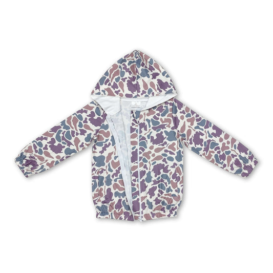 Grüne Camouflage Kapuzenjacke mit Reißverschluss für Baby Jungen
