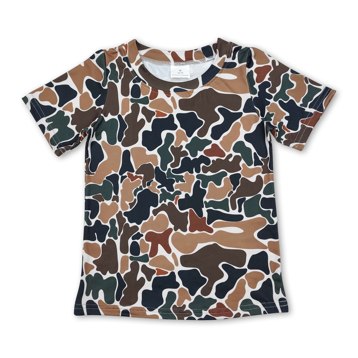 Braunes Camo Kurzarm-Shirt für Jungen