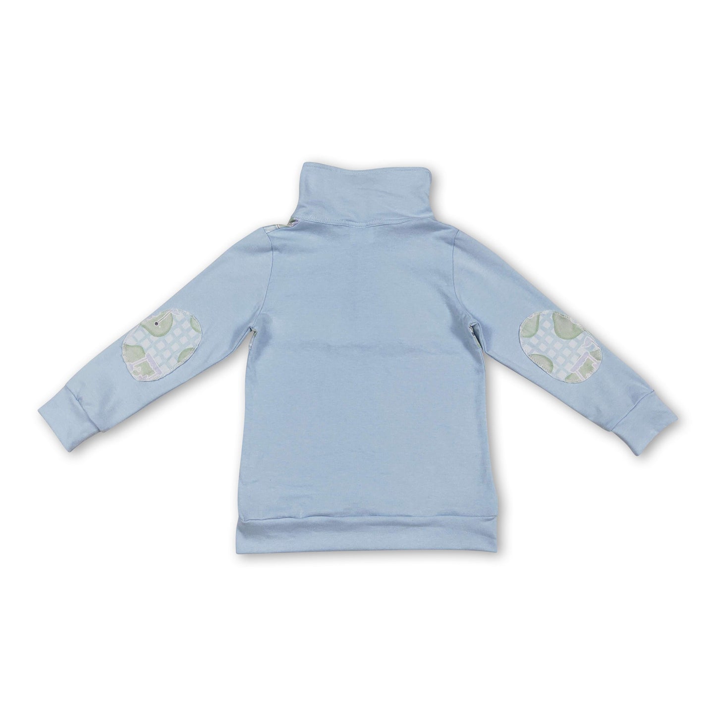 Hellblaues Langarm-Plaid-Golf-Kinder-Pullover für Jungen