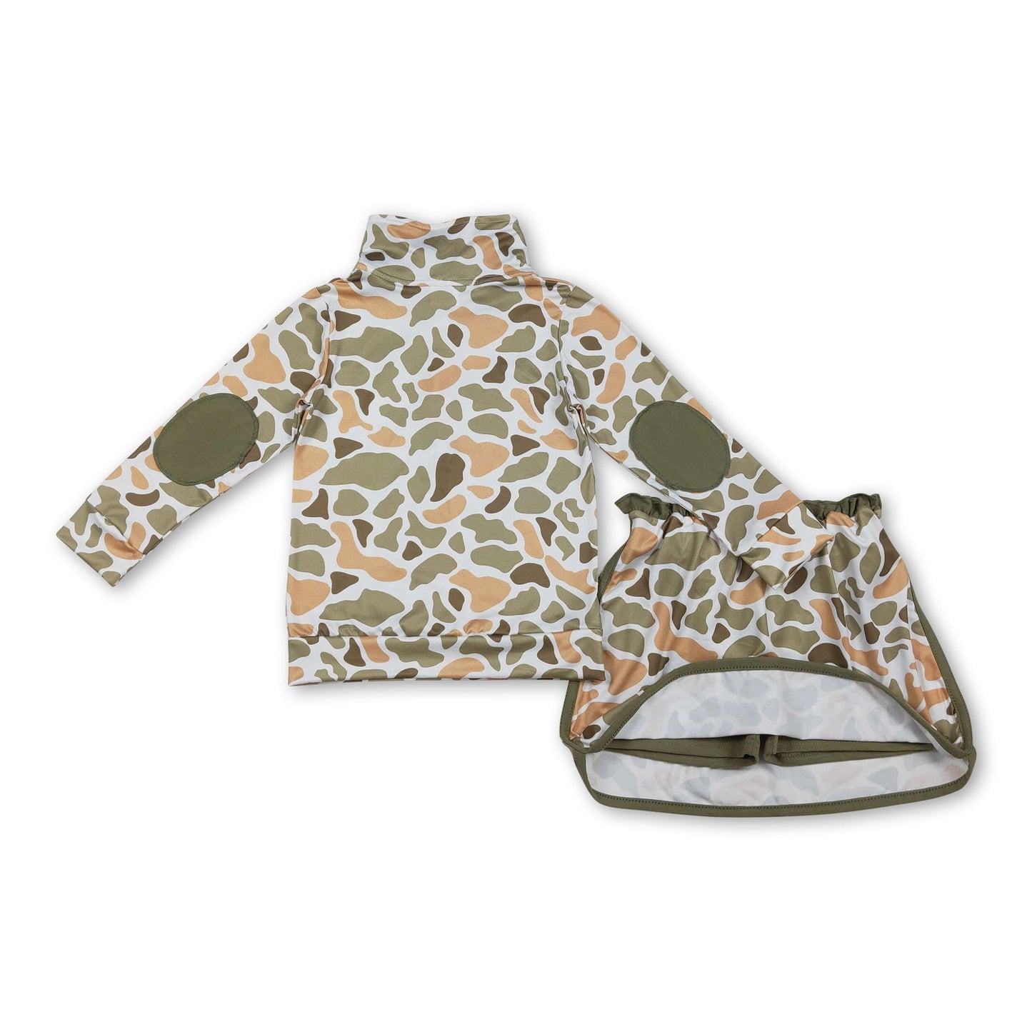 Langarm Grünes Camo Top Rock Baby Mädchen Kleidung