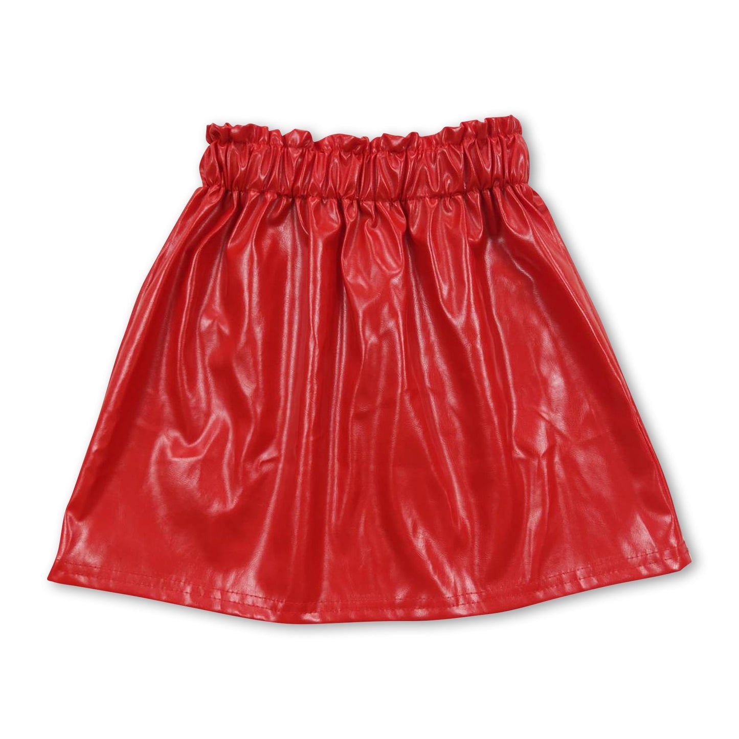 Roter Lederrock für kleine Mädchen