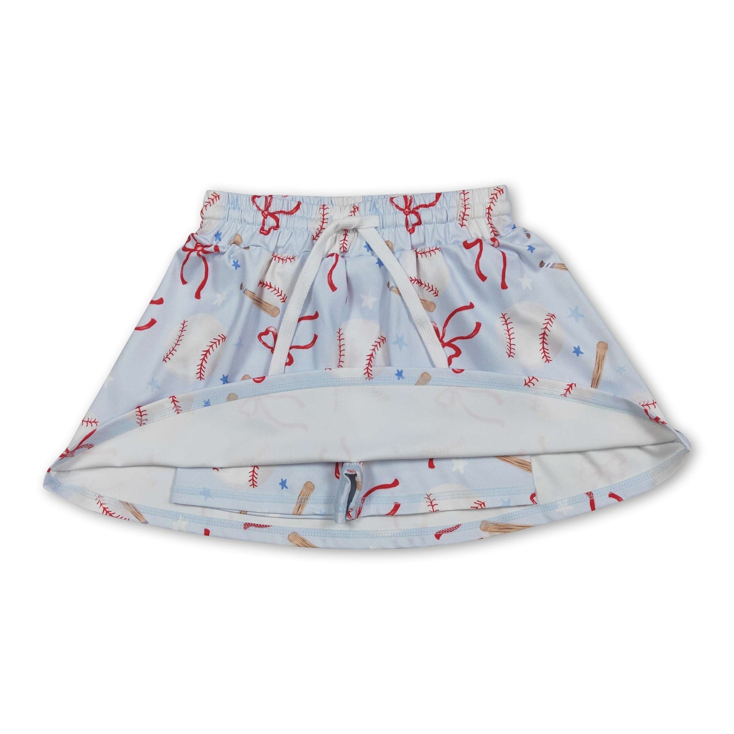 Hellblauer Baseball-Skort für Mädchen