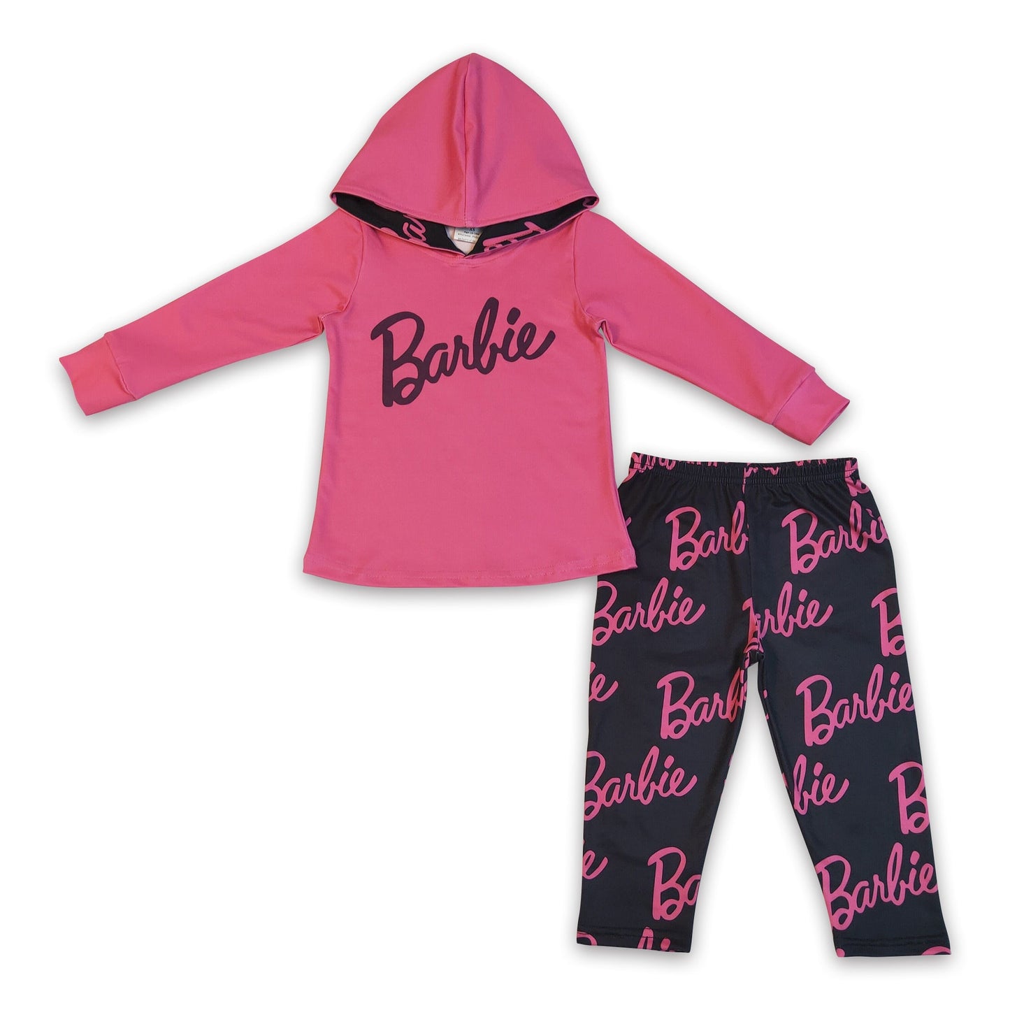 Heiß pinker Hoodie Leggings Party Outfits für Mädchen