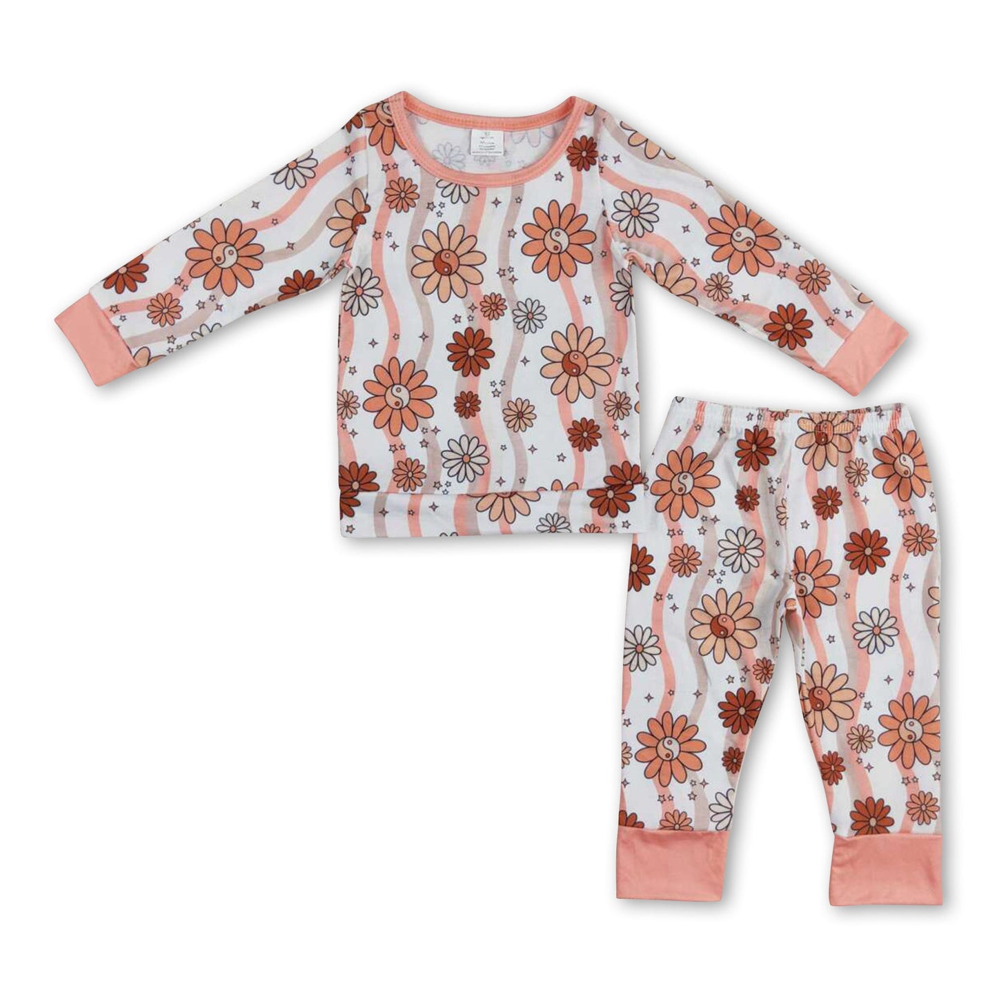 Langarm Blumen Top Hose Kinder Mädchen Kleidung Set