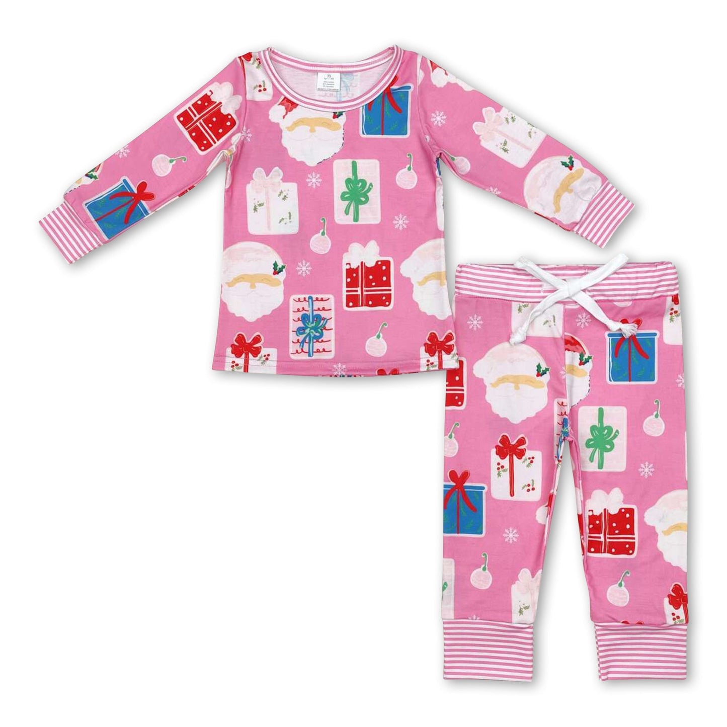 Langarm pinker Weihnachtsmann Weihnachtsgeschenke Kinder Schlafanzug