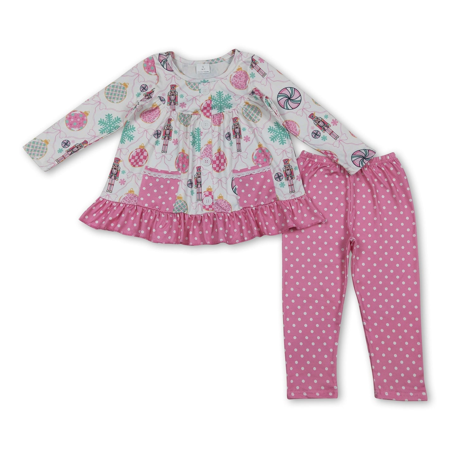 Rosa Cartoon-Ballett-Taschen-Kinder-Mädchen-Weihnachtsoutfits