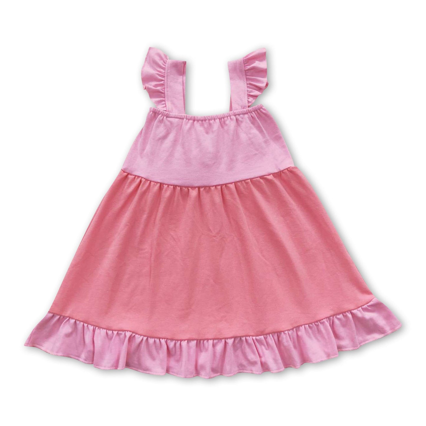 Rosa Schleife Rüschenärmel Prinzessin Babykleid