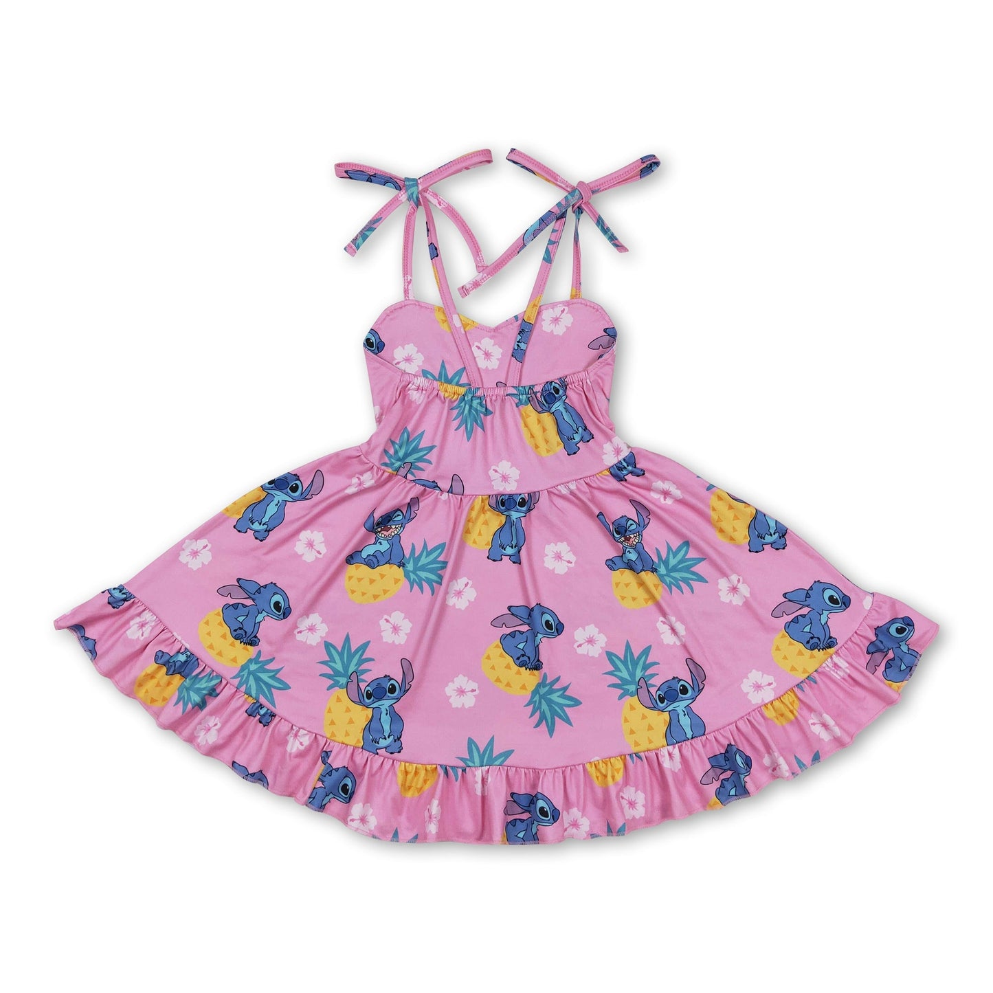 Trägerkleid für Mädchen, heißes Pink, Koala, Ananas, Sommerkleid