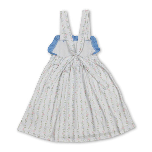 Träger Rüschen Blumen Baby Mädchen Sommerkleider