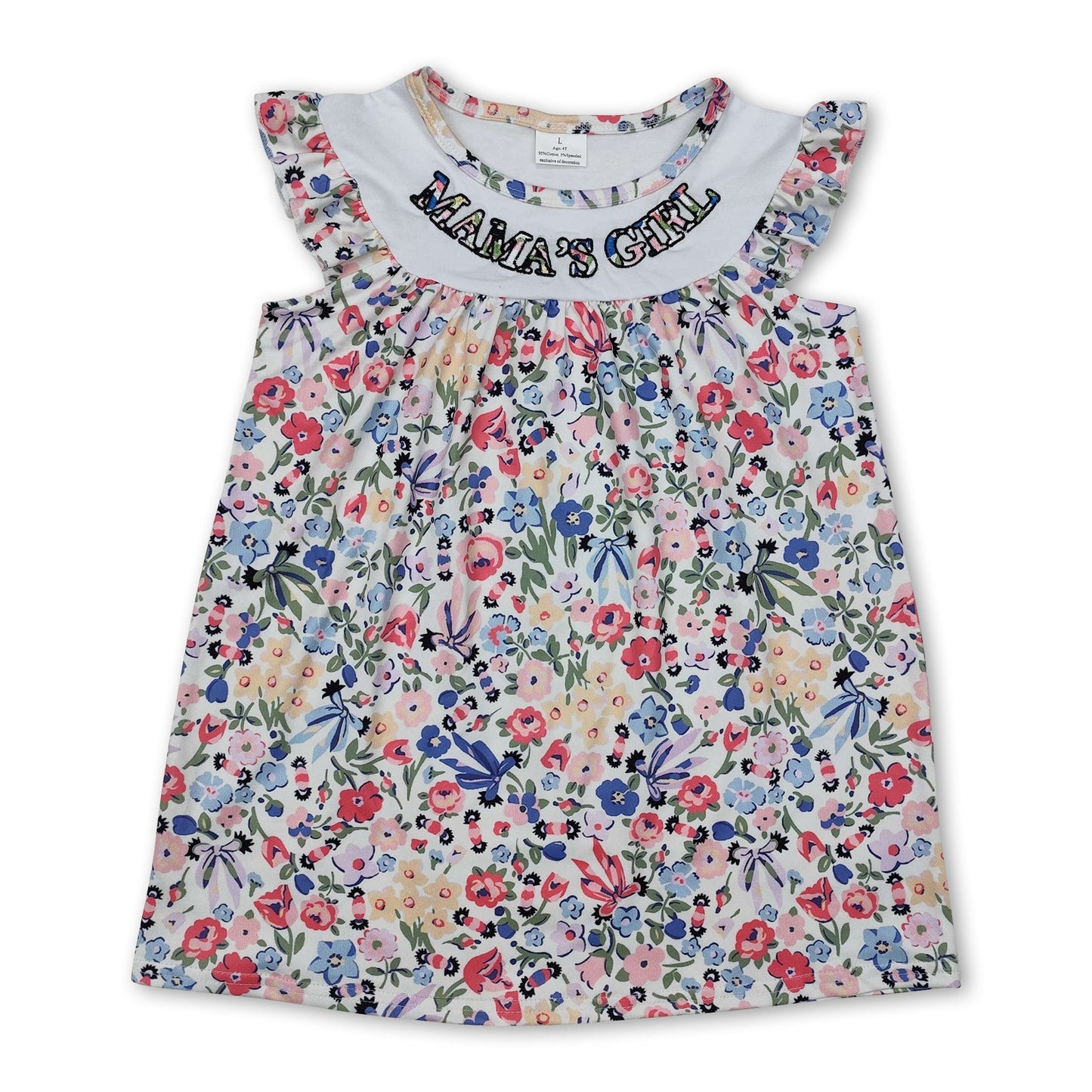 Mama's Girl Blumenkleid mit Rüschenärmeln für Babymädchen