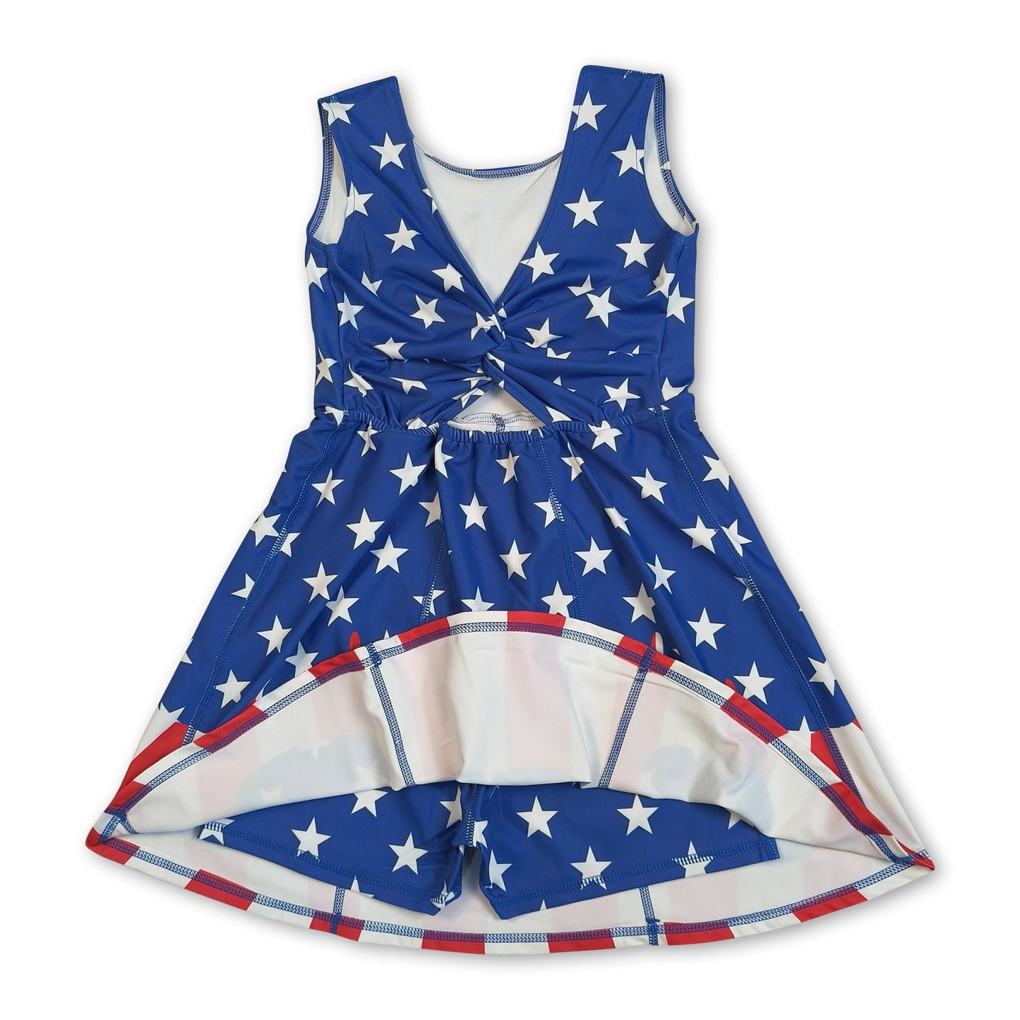 Sterne Streifen Eiscreme Streusel Mädchen 4. Juli Sportkleid