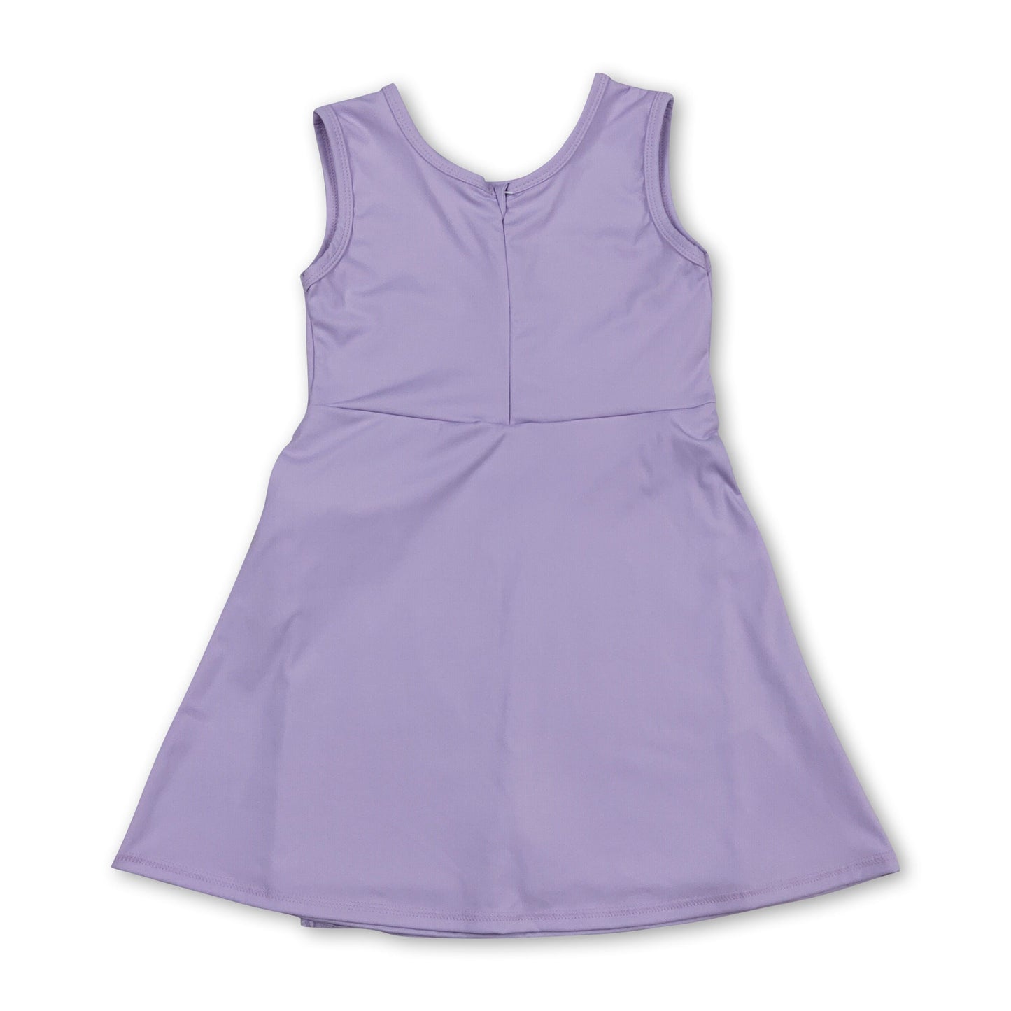 Lila ärmellose Kleider mit Schleife für Mädchen (Sportkleider)