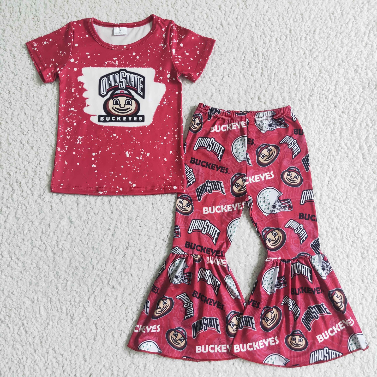 Kurzarm-Bleichshirt-Hosen-Mädchenteamkleidung