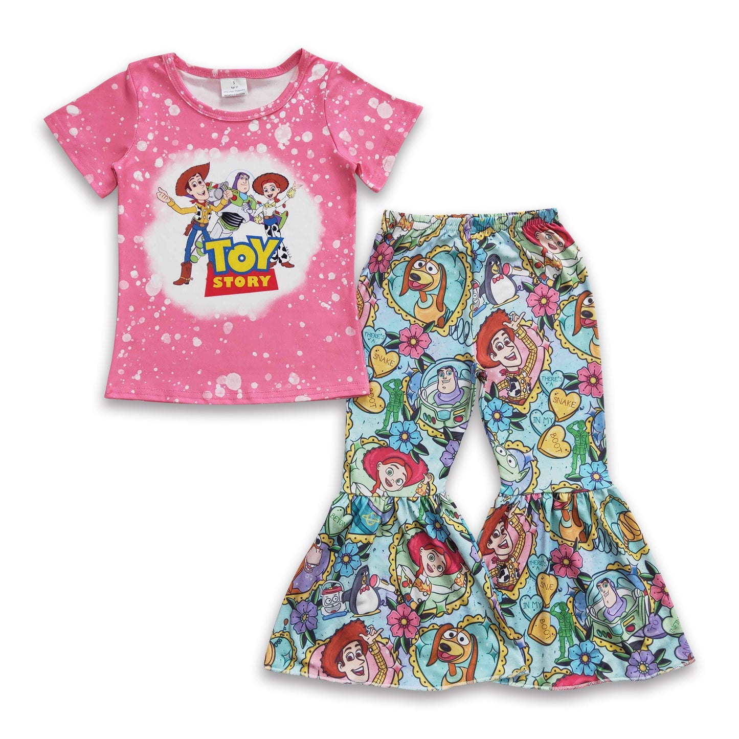 Ausgebleichtes Hemd Schlaghose Kinder Mädchen Spielzeug-Outfits