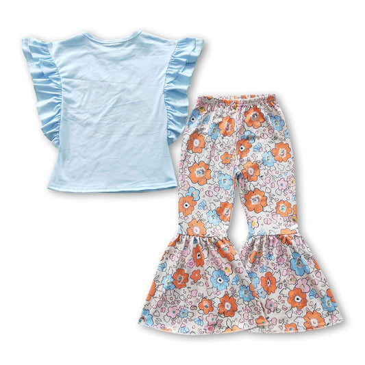 Ärger sah noch nie so süß aus Shirt Blumenhose Mädchenkleidung