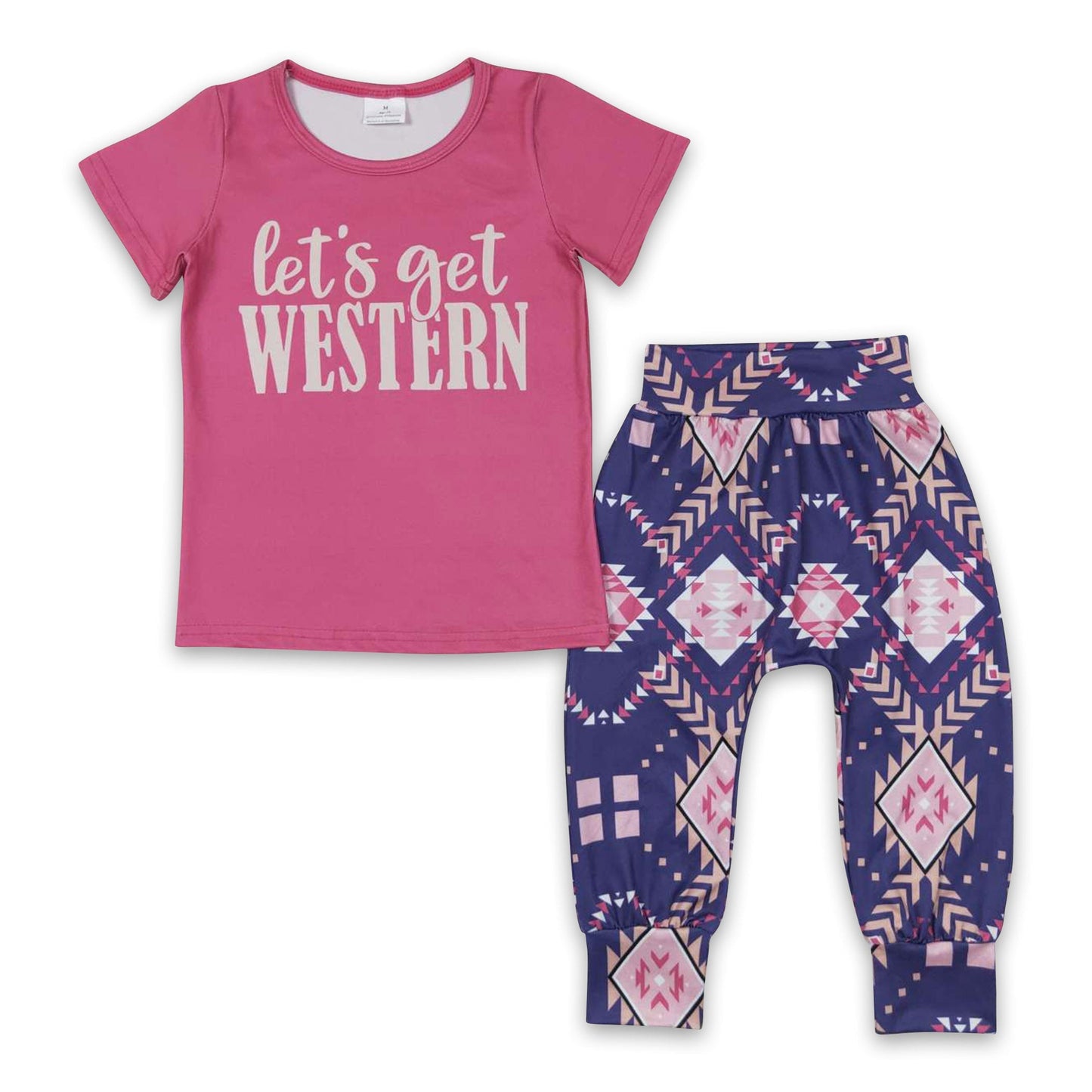 Western-Oberteil, Azteken-Hose, Kinder-Mädchenkleidung