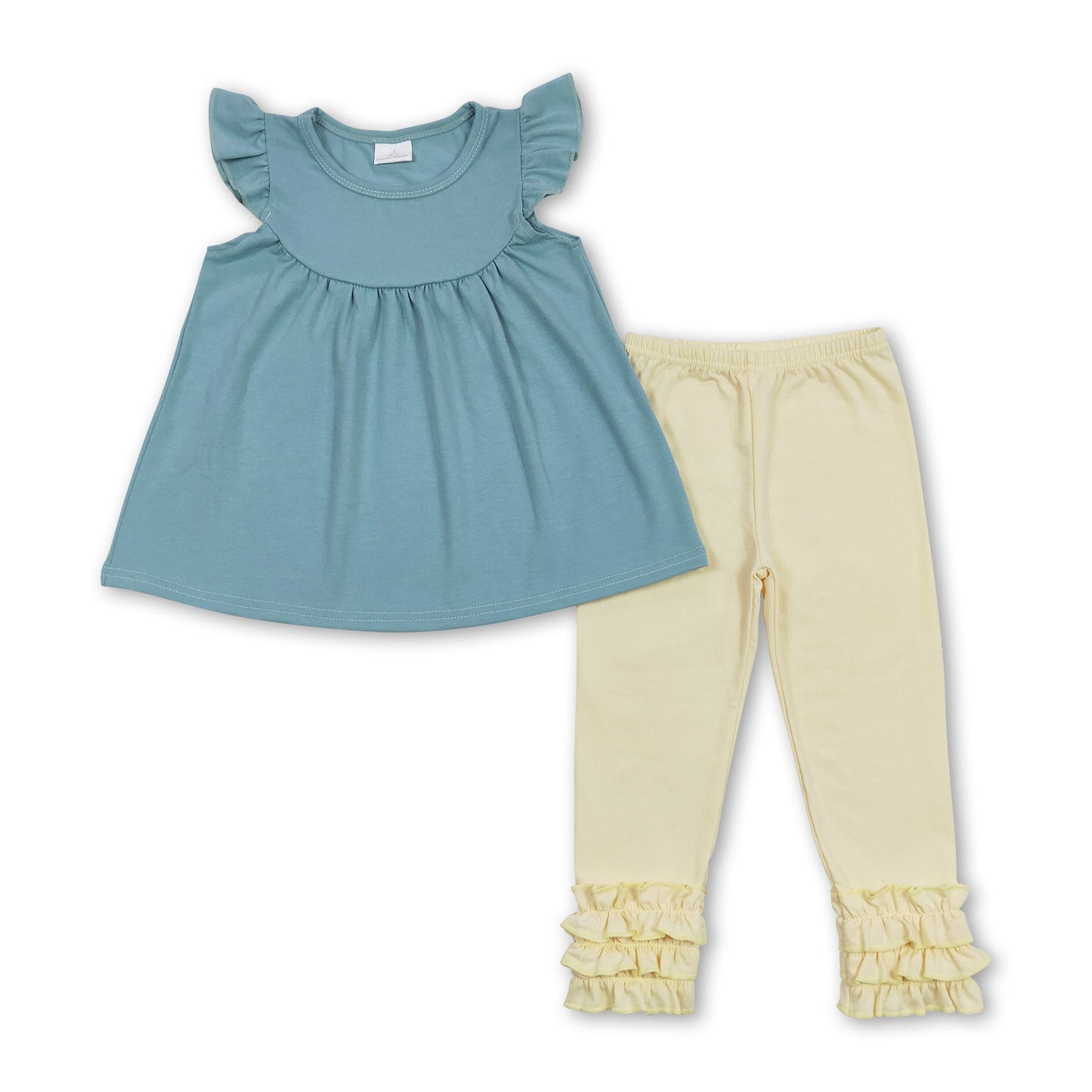 Aqua Flattersleeve-Tunika mit Rüschenleggings für Mädchen
