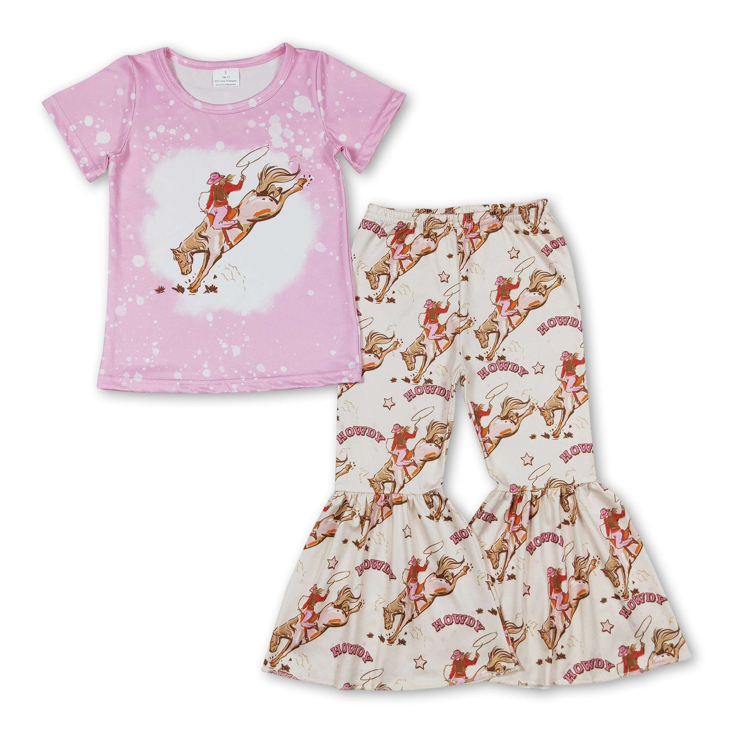 Pink gebleichte Pferde-Rodeo-Westernmädchen-Outfits
