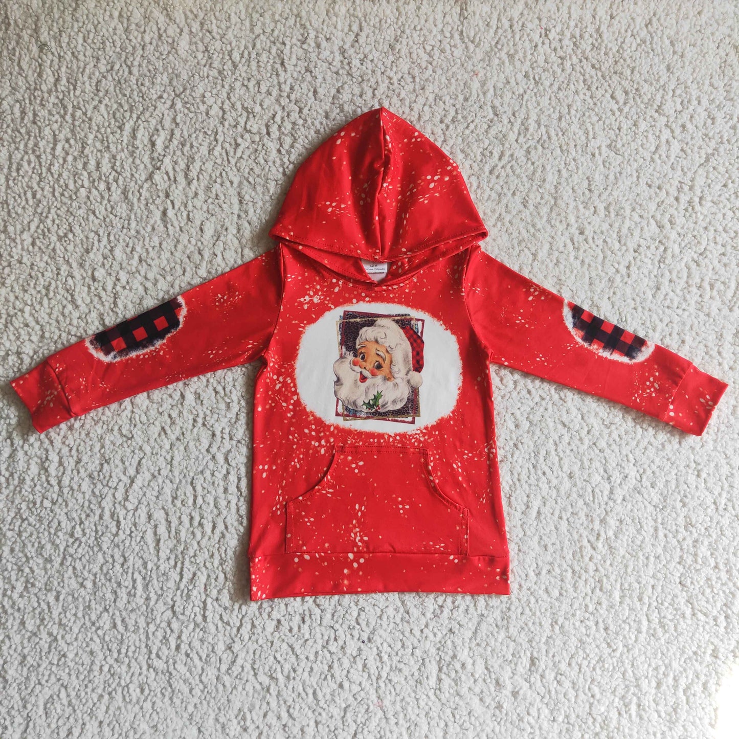 Weihnachtsmann gebleichte Mädchen Weihnachts-Kapuzenpullover-Shirt