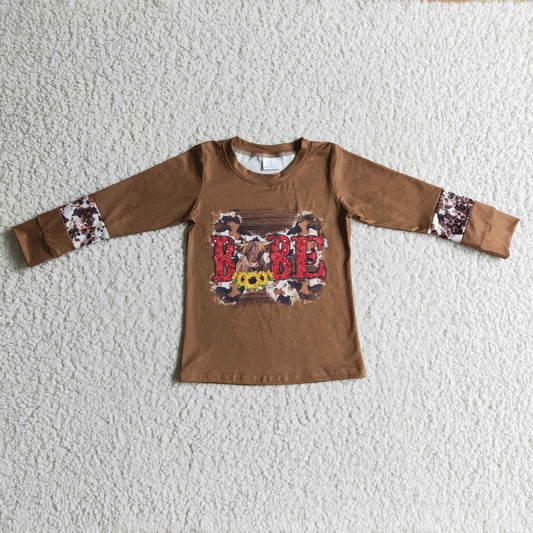 Hochlandrind Baby Sonnenblume Mädchen Western-Shirt