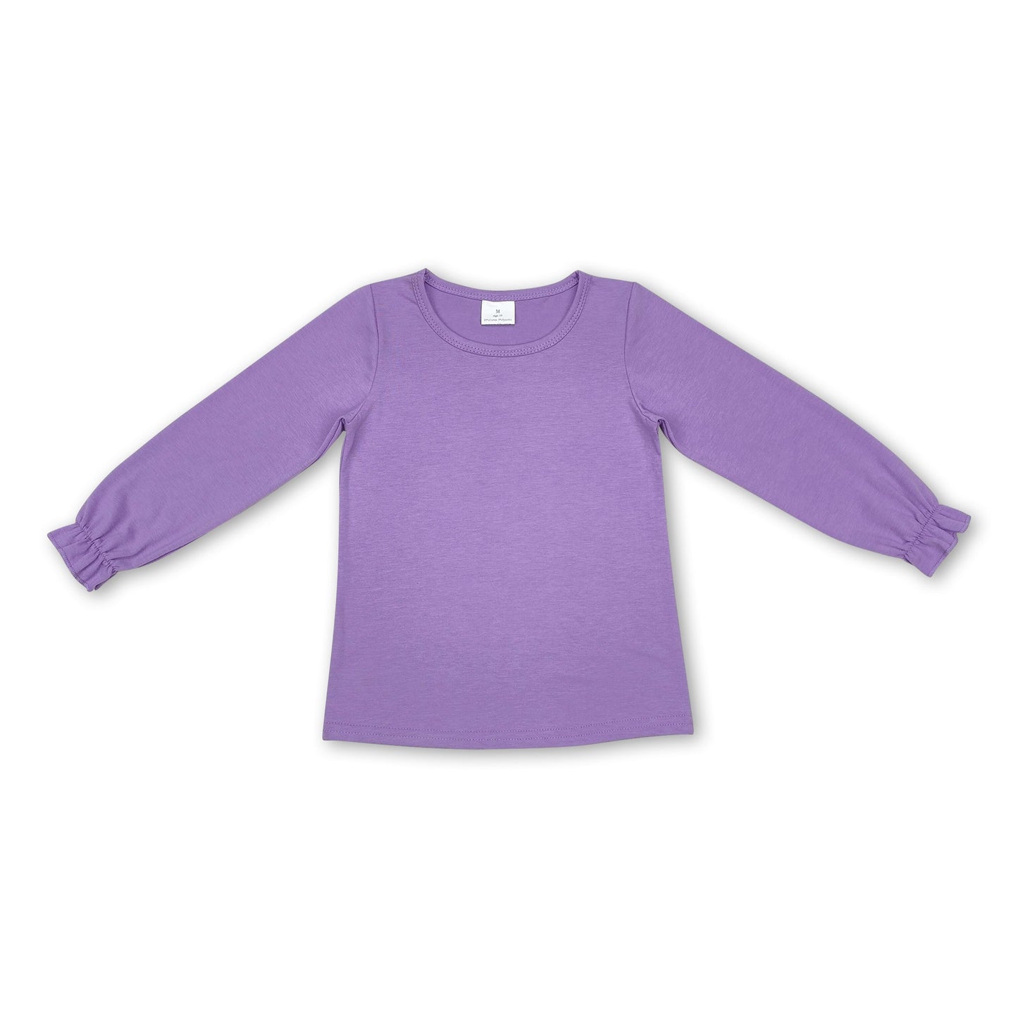 Lila Langarmshirt für Mädchen aus Baumwolle