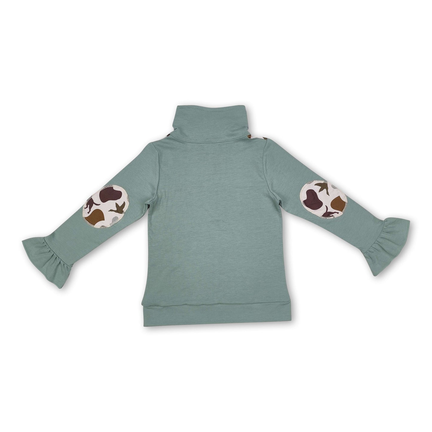 Langarm Ente Hund Camouflage Kinder Mädchen Reißverschluss Pullover