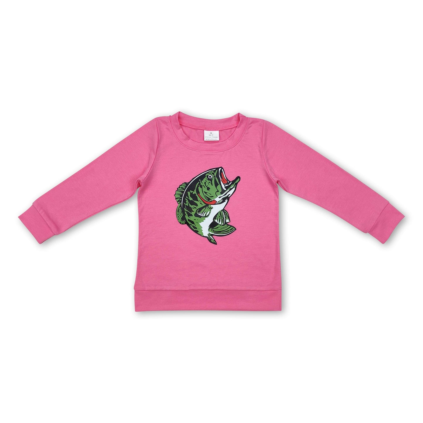 Heißpinkes langärmeliges Angel-Baby-Mädchen-Shirt