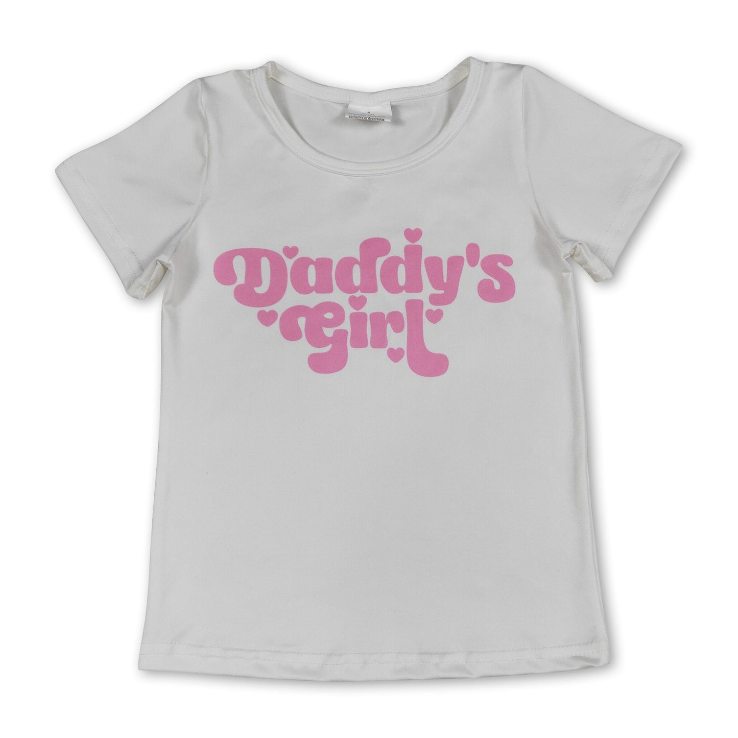 Kurzärmliges pinkes Baby-T-Shirt „Daddy's Girl“ für den Sommer