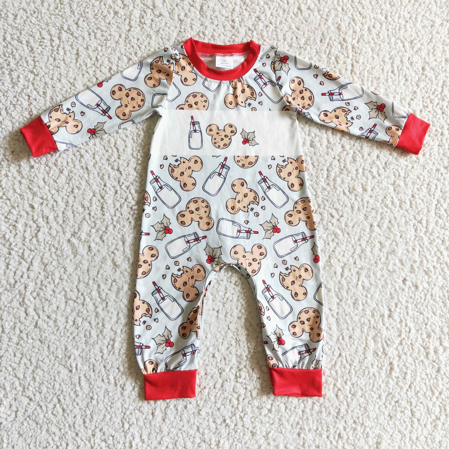 Mäusemilch-Keks-Strampler für Baby-Jungen zu Weihnachten