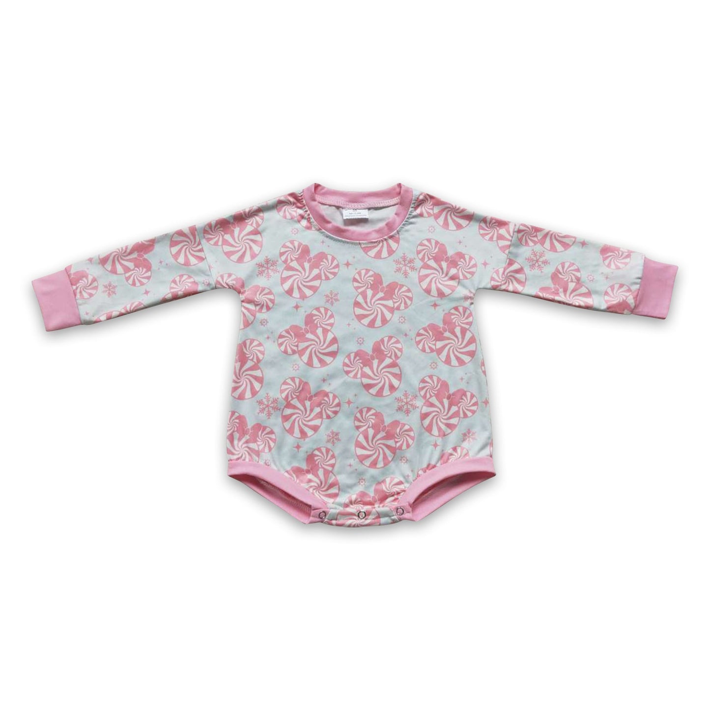 Rosa Zuckermaus Baby-Mädchen Weihnachts-Strampler
