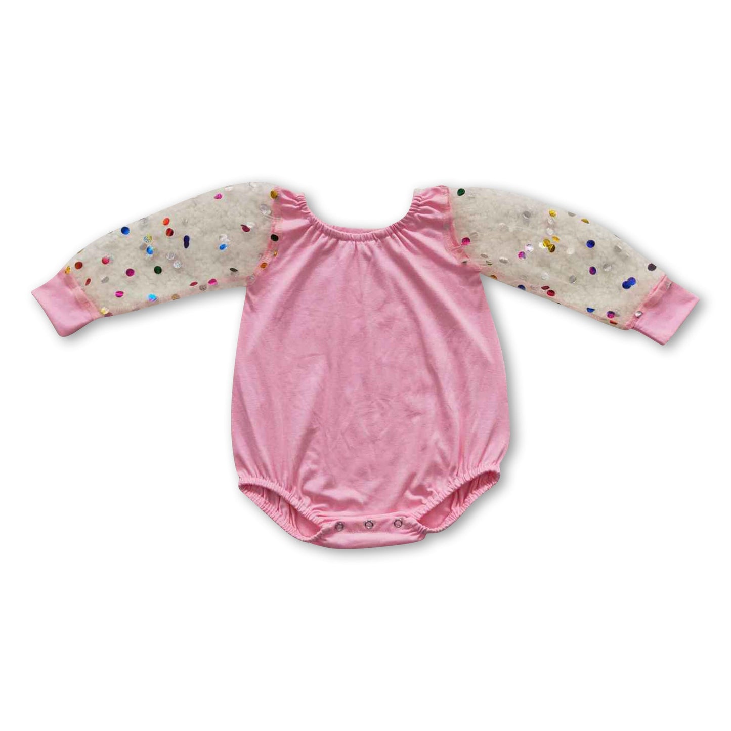 Bunter Tupfen-Tüll Strampler für Baby-Mädchen in Pink