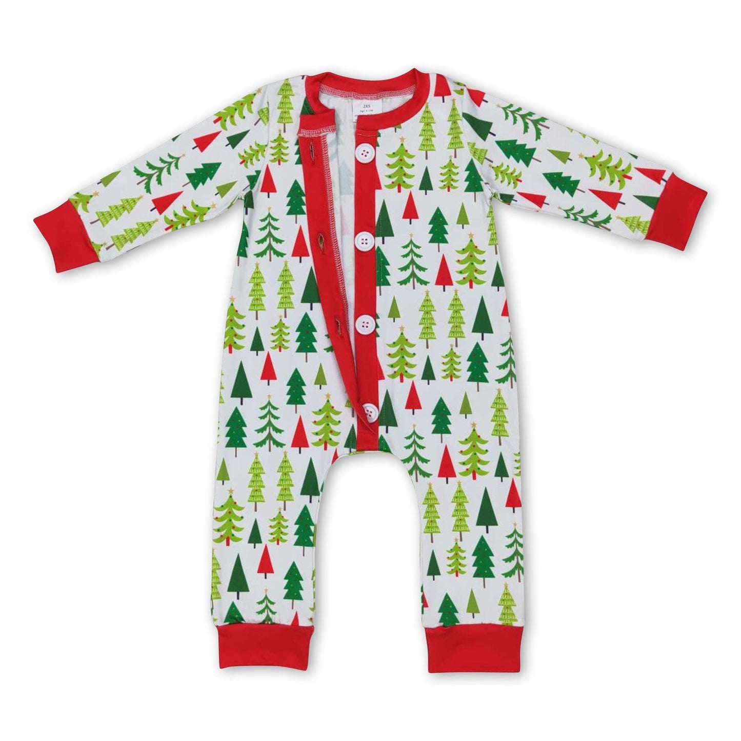 Weihnachtsbaum Langarm Strampler für Baby Jungen
