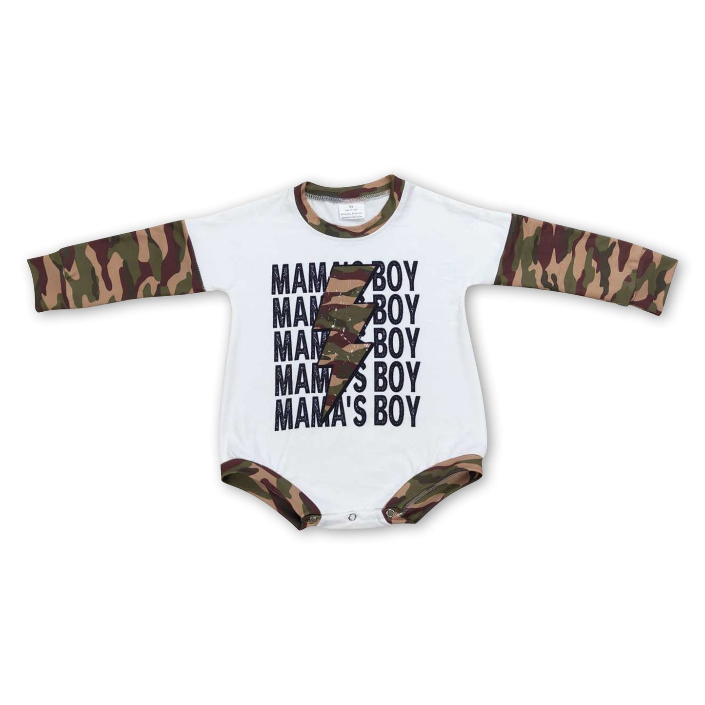 Mama's Boy Camo Langarm Strampler