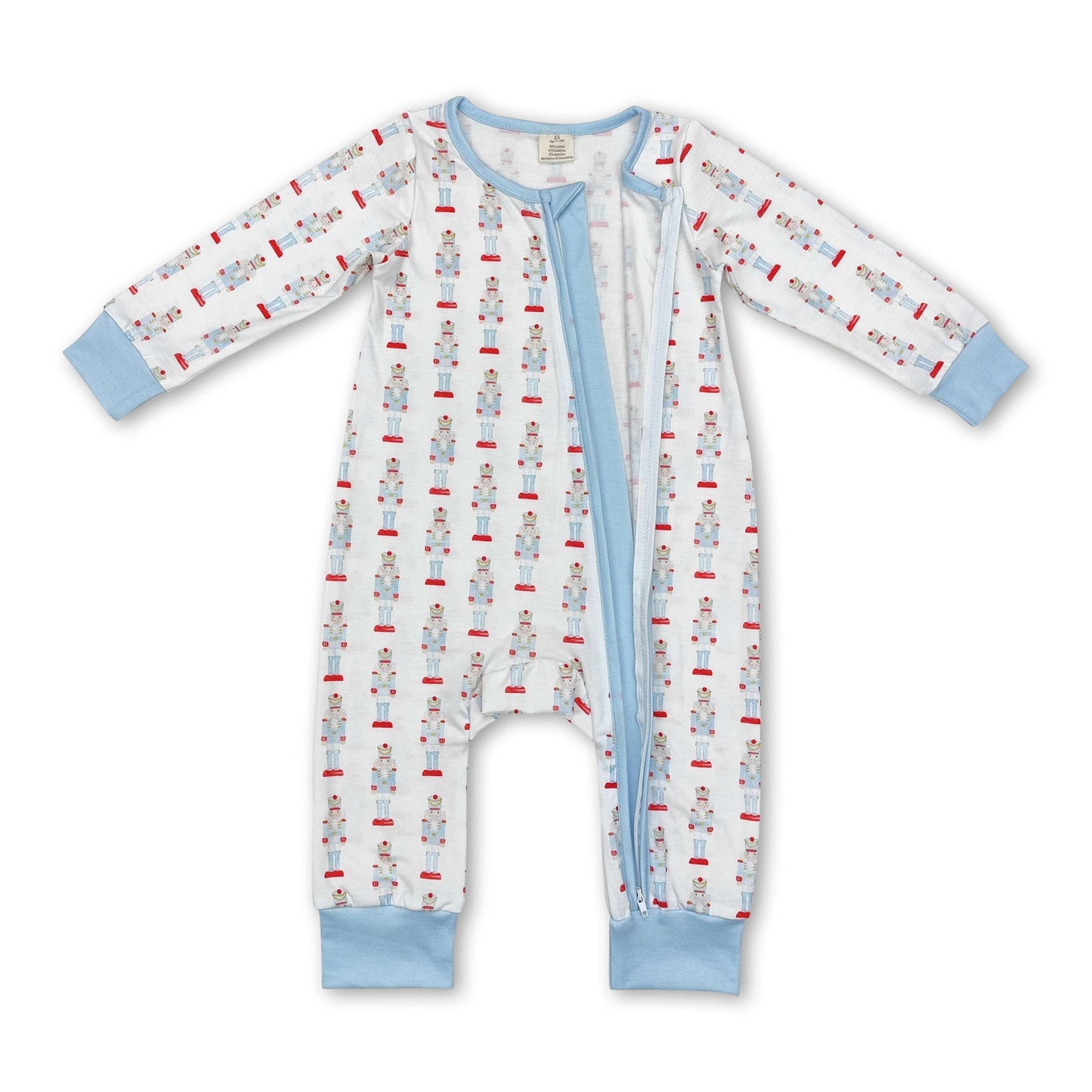 Hellblauer König-Ballett-Baby-Jungen-Weihnachts-Strampler