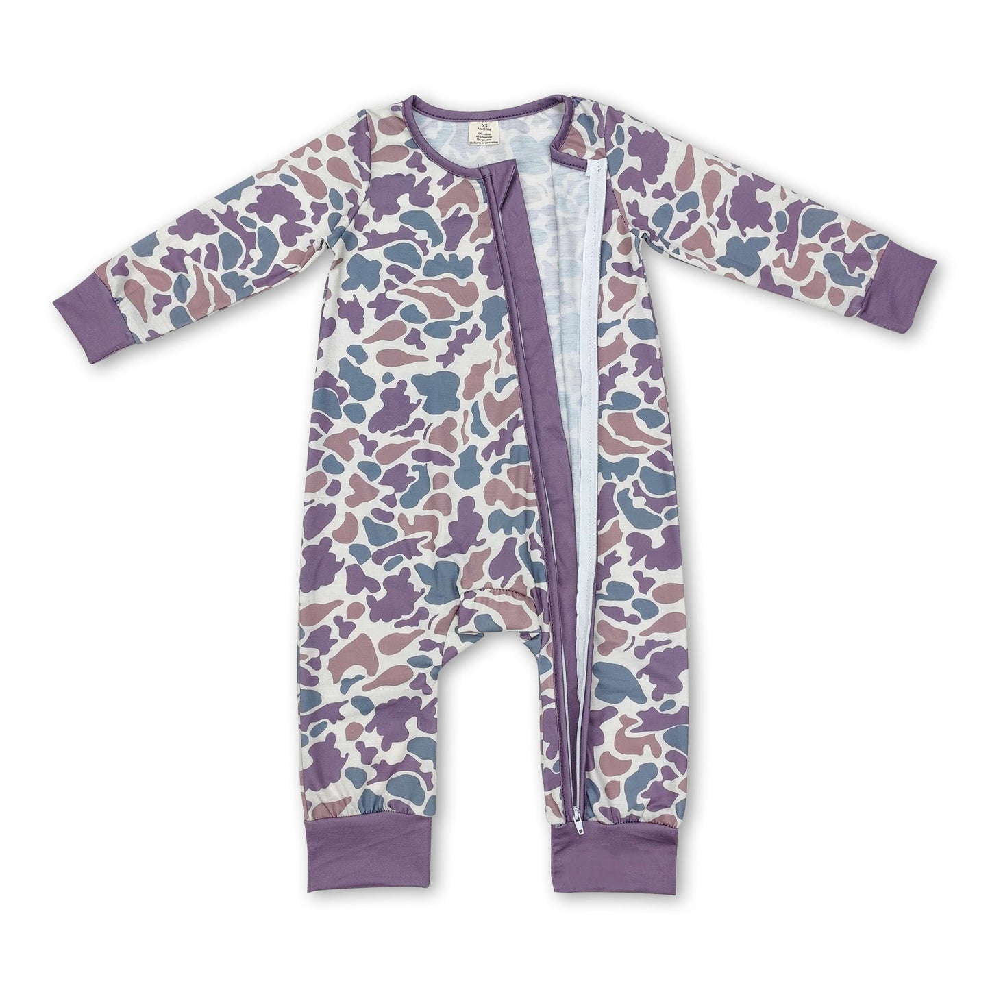 Langarm Camouflage-Schlafanzug mit Reißverschluss für Baby und Kind