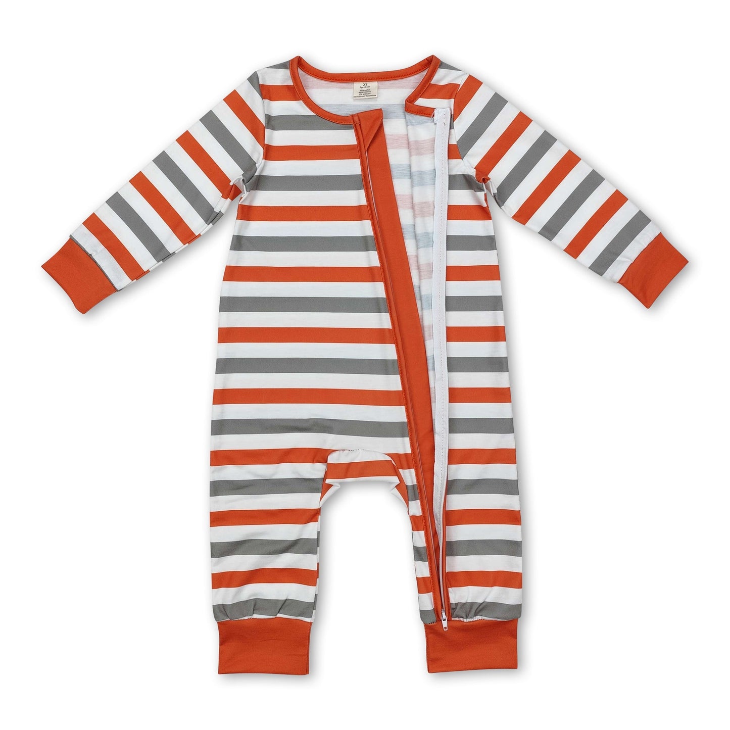 Langarm gestreifter Baby-Kinder-Overall mit Reißverschluss für den Herbst