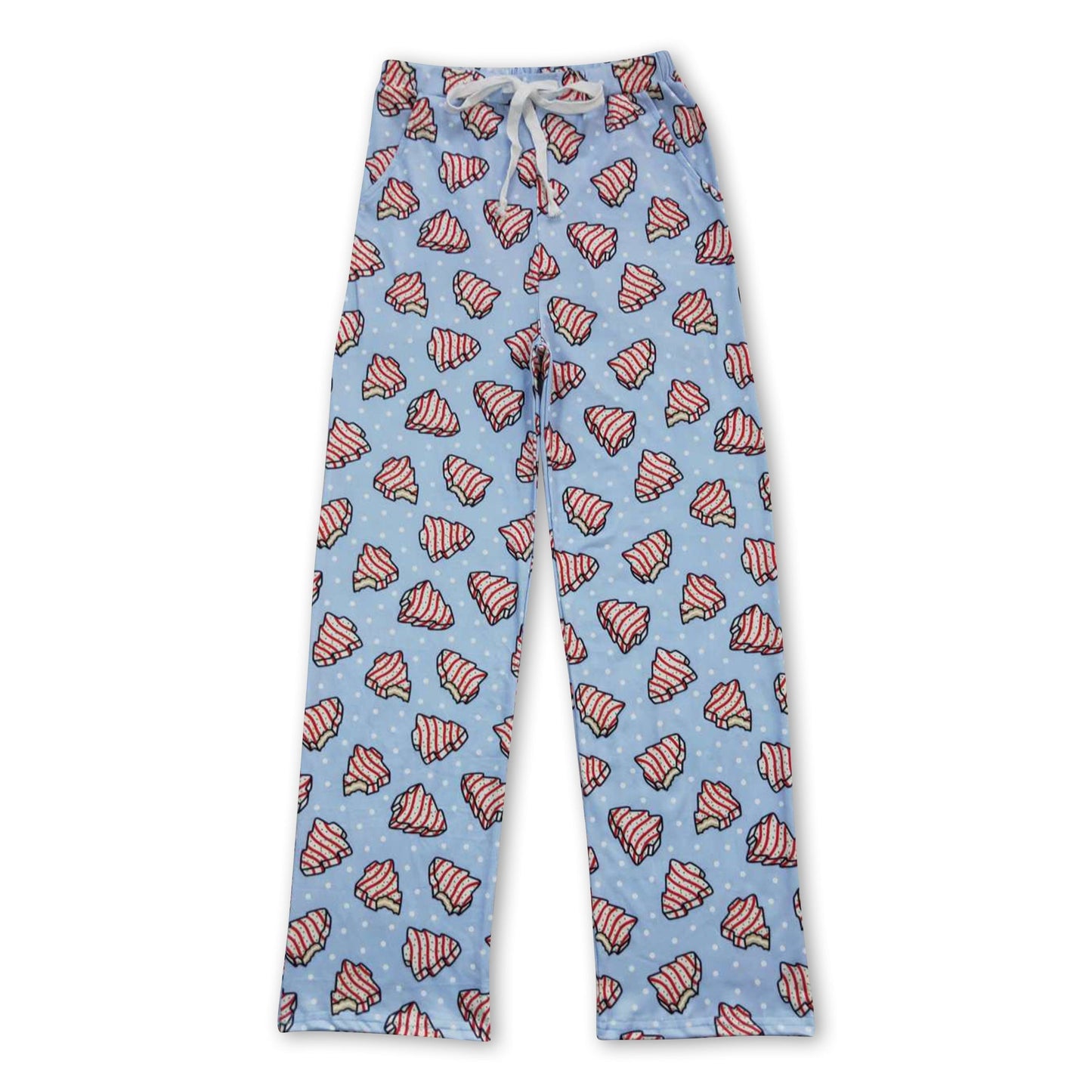Blaue Kuchen Familie Kleidung Erwachsene Weihnachtshose