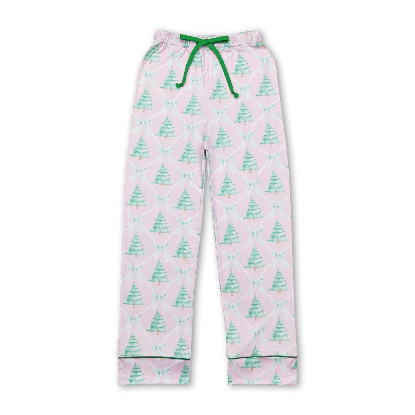 Rosa Weihnachtsbaum Schleife für erwachsene Damen Hosen Schlafanzug-Unterteil