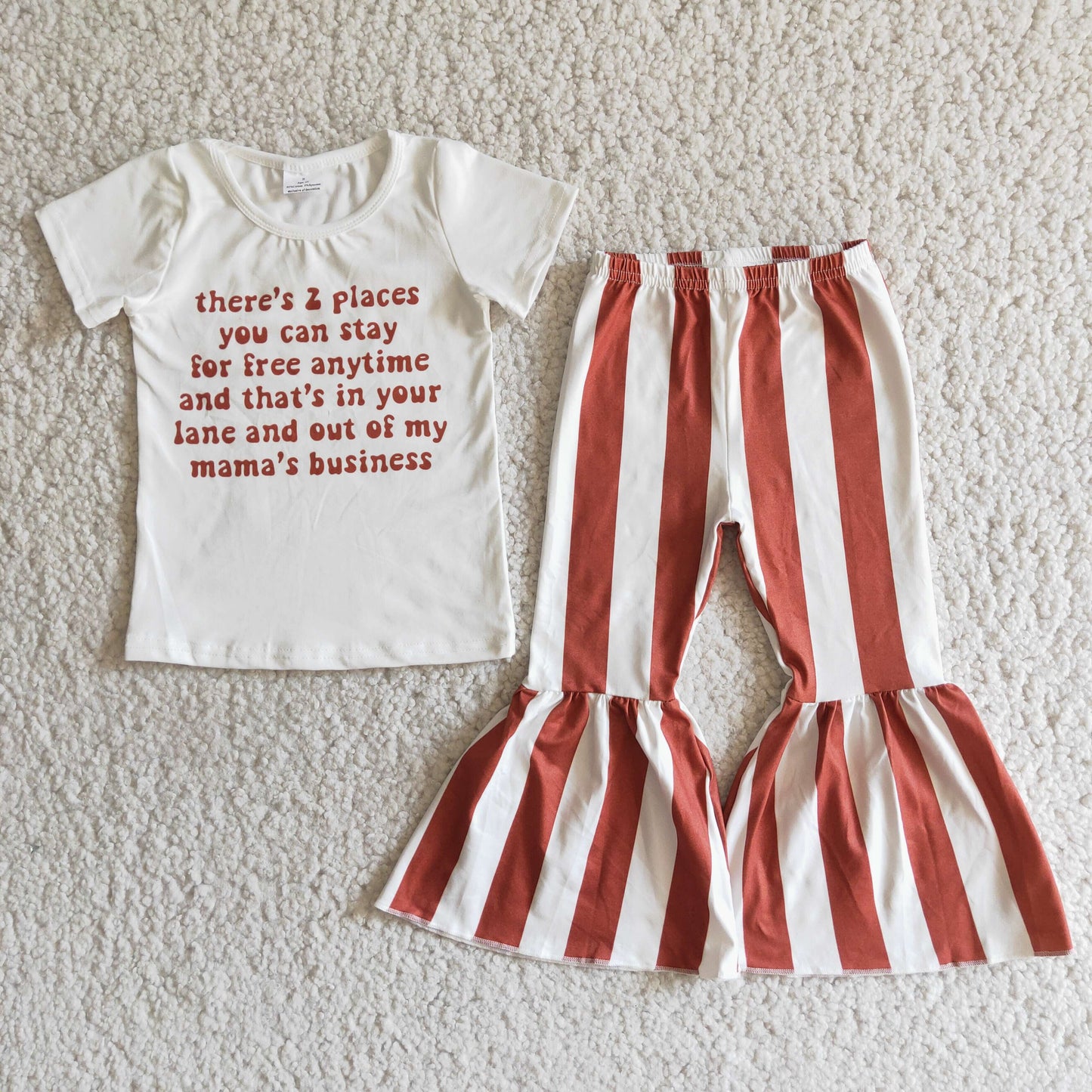 Mama's Business-Shirt Streifenhose Mädchen Boutique Kleidung