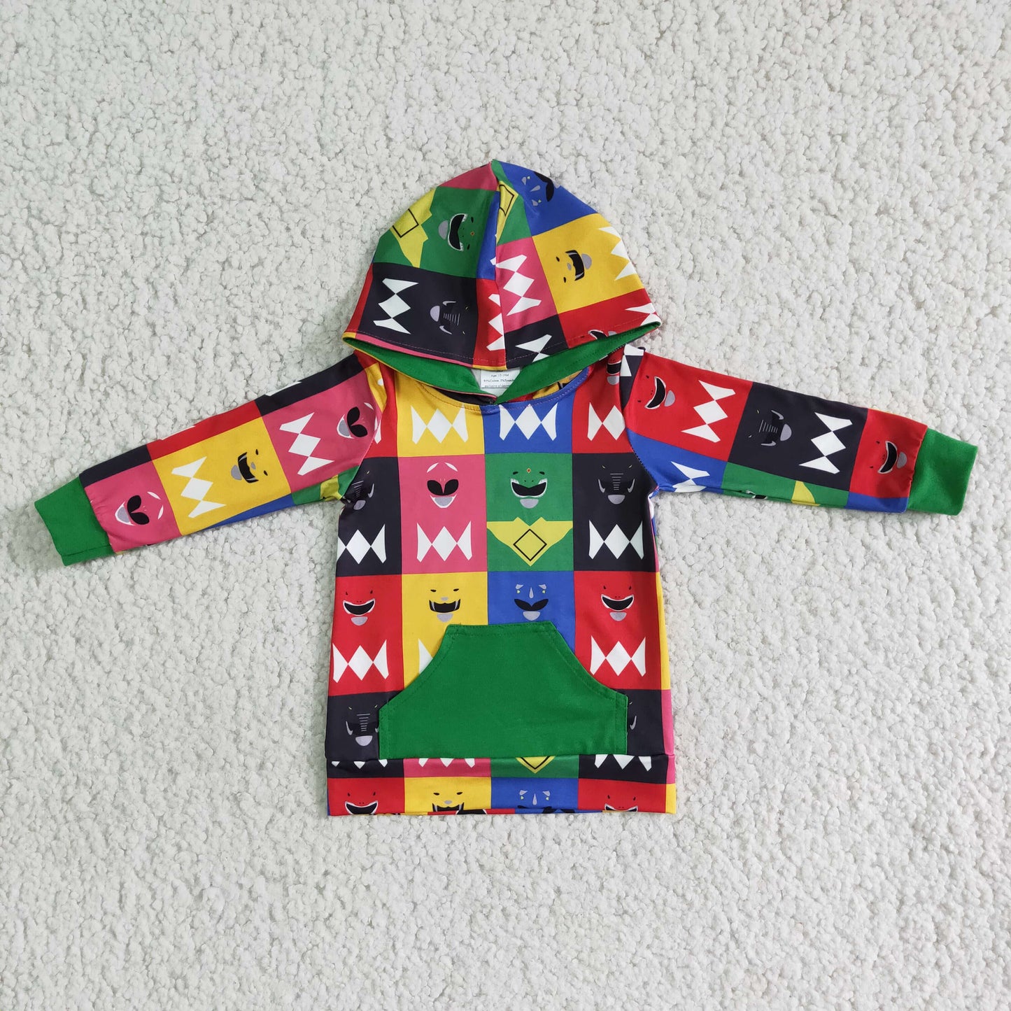 Bunter karierter Kapuzenpullover für Jungen