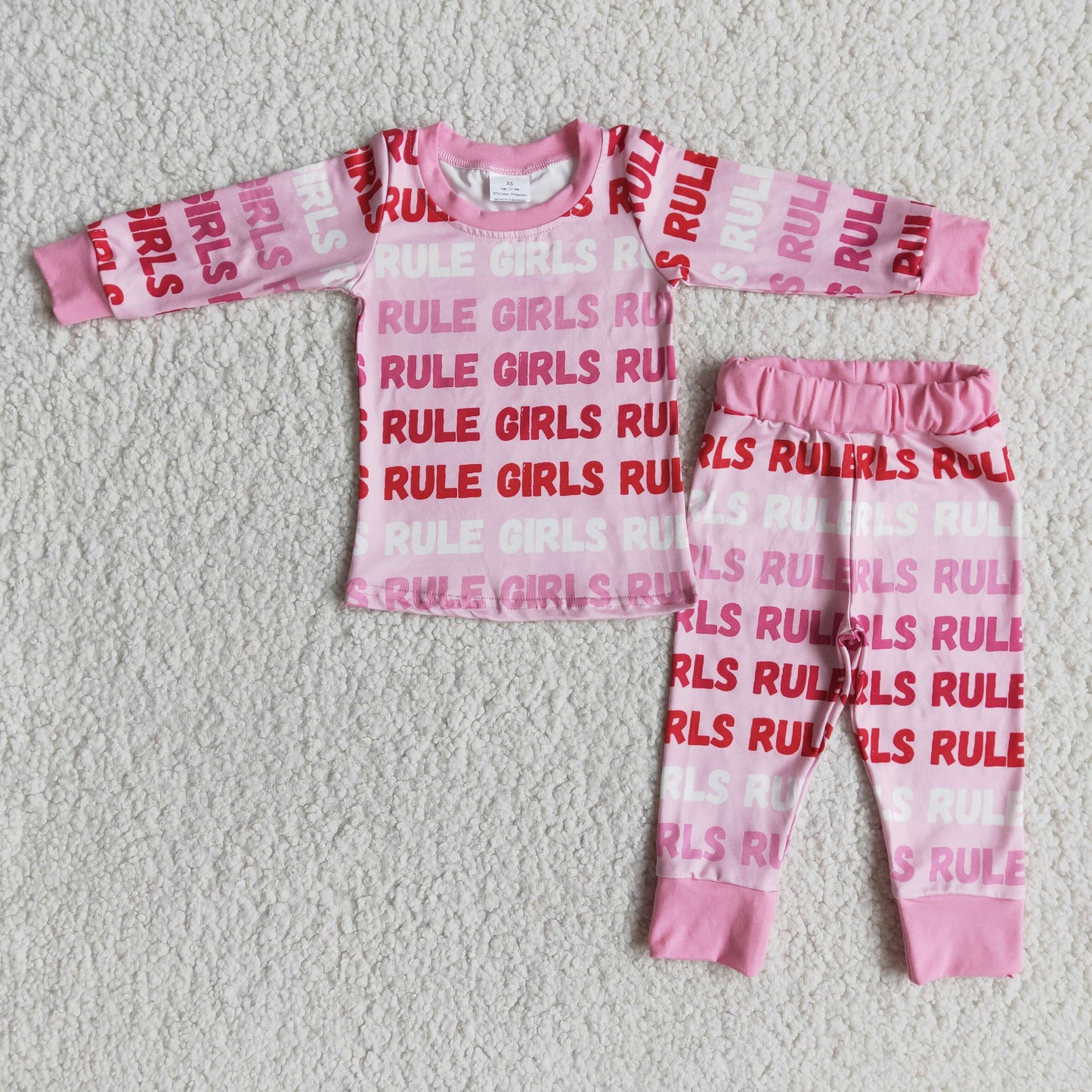 Regeln für Mädchen Baby Boutique Valentinstags-Pyjama